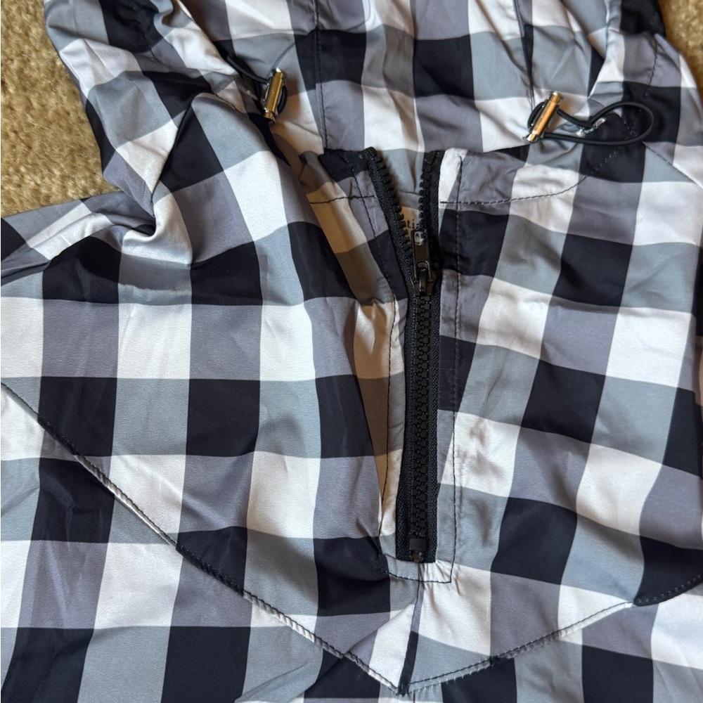 fashion  insprd Black Checkered  windcheater Hoodie - Picture 6 of 6